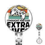 Video Gamer T- Shirt Exercise I Thought You Said Extra Lives - Gamer T- Shirt Stainless Steel Nurses Watch Front