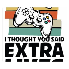 Video Gamer T- Shirt Exercise I Thought You Said Extra Lives - Gamer T- Shirt Premium Plush Fleece Blanket (small) by maxcute