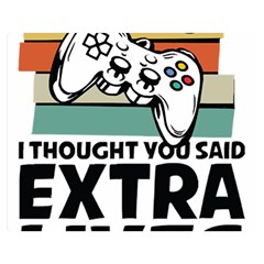 Video Gamer T- Shirt Exercise I Thought You Said Extra Lives - Gamer T- Shirt Premium Plush Fleece Blanket (medium) by maxcute