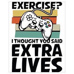 Video Gamer T- Shirt Exercise I Thought You Said Extra Lives - Gamer T- Shirt Drawstring Bag (small) by maxcute