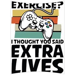 Video Gamer T- Shirt Exercise I Thought You Said Extra Lives - Gamer T- Shirt Back Support Cushion by maxcute