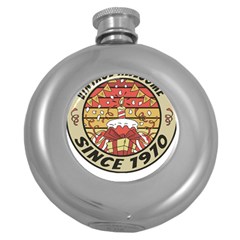 Vintage 1970 T- Shirt Vintage 1970 T- Shirt Round Hip Flask (5 Oz) by maxcute