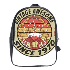 Vintage 1970 T- Shirt Vintage 1970 T- Shirt School Bag (large) by maxcute