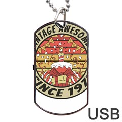 Vintage 1971 T- Shirt Vintage 1971 T- Shirt Dog Tag Usb Flash (two Sides) by maxcute