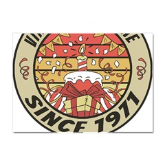 Vintage 1971 T- Shirt Vintage 1971 T- Shirt Crystal Sticker (a4) by maxcute