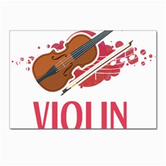 Violin T- Shirt Cool Girls Play Violin T- Shirt Postcard 4 x 6  (pkg Of 10) by maxcute