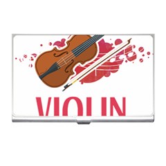 Violin T- Shirt Cool Girls Play Violin T- Shirt Business Card Holder by maxcute