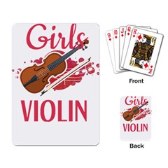 Violin T- Shirt Cool Girls Play Violin T- Shirt Playing Cards Single Design (rectangle) by maxcute