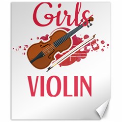 Violin T- Shirt Cool Girls Play Violin T- Shirt Canvas 20  X 24  by maxcute