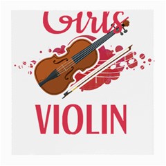 Violin T- Shirt Cool Girls Play Violin T- Shirt Medium Glasses Cloth by maxcute