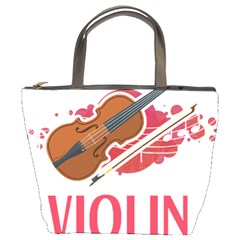 Violin T- Shirt Cool Girls Play Violin T- Shirt Bucket Bag by maxcute