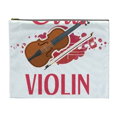 Violin T- Shirt Cool Girls Play Violin T- Shirt Cosmetic Bag (xl) by maxcute