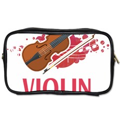 Violin T- Shirt Cool Girls Play Violin T- Shirt Toiletries Bag (two Sides) by maxcute