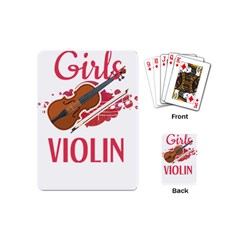 Violin T- Shirt Cool Girls Play Violin T- Shirt Playing Cards Single Design (mini) by maxcute