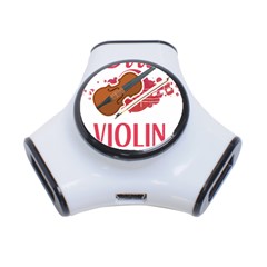 Violin T- Shirt Cool Girls Play Violin T- Shirt 3-port Usb Hub by maxcute