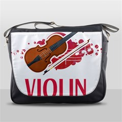 Violin T- Shirt Cool Girls Play Violin T- Shirt Messenger Bag by maxcute