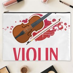 Violin T- Shirt Cool Girls Play Violin T- Shirt Cosmetic Bag (xxxl) by maxcute