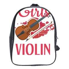 Violin T- Shirt Cool Girls Play Violin T- Shirt School Bag (xl) by maxcute