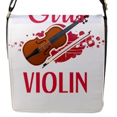 Violin T- Shirt Cool Girls Play Violin T- Shirt Flap Closure Messenger Bag (s) by maxcute