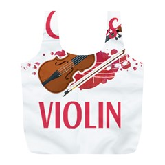 Violin T- Shirt Cool Girls Play Violin T- Shirt Full Print Recycle Bag (l) by maxcute