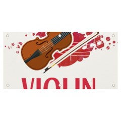 Violin T- Shirt Cool Girls Play Violin T- Shirt Banner And Sign 6  X 3  by maxcute