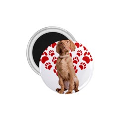 Vizsla Gifts T- Shirt Cool Vizsla Valentine Heart Paw Vizsla Dog Lover Valentine Costume T- Shirt 1 75  Magnets by maxcute