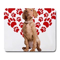 Vizsla Gifts T- Shirt Cool Vizsla Valentine Heart Paw Vizsla Dog Lover Valentine Costume T- Shirt Large Mousepad by maxcute