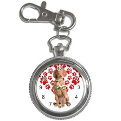 Vizsla Gifts T- Shirt Cool Vizsla Valentine Heart Paw Vizsla Dog Lover Valentine Costume T- Shirt Key Chain Watches by maxcute