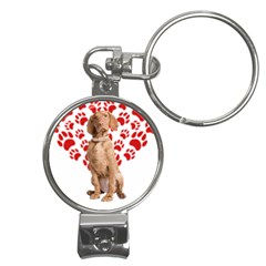 Vizsla Gifts T- Shirt Cool Vizsla Valentine Heart Paw Vizsla Dog Lover Valentine Costume T- Shirt Nail Clippers Key Chain by maxcute