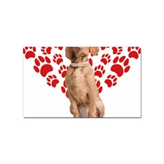 Vizsla Gifts T- Shirt Cool Vizsla Valentine Heart Paw Vizsla Dog Lover Valentine Costume T- Shirt Sticker Rectangular (10 Pack) by maxcute