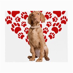 Vizsla Gifts T- Shirt Cool Vizsla Valentine Heart Paw Vizsla Dog Lover Valentine Costume T- Shirt Small Glasses Cloth by maxcute