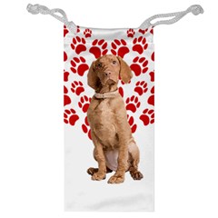 Vizsla Gifts T- Shirt Cool Vizsla Valentine Heart Paw Vizsla Dog Lover Valentine Costume T- Shirt Jewelry Bag by maxcute