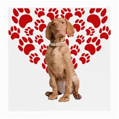 Vizsla Gifts T- Shirt Cool Vizsla Valentine Heart Paw Vizsla Dog Lover Valentine Costume T- Shirt Medium Glasses Cloth by maxcute