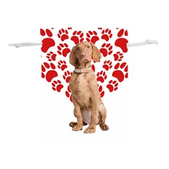 Vizsla Gifts T- Shirt Cool Vizsla Valentine Heart Paw Vizsla Dog Lover Valentine Costume T- Shirt Lightweight Drawstring Pouch (s) by maxcute