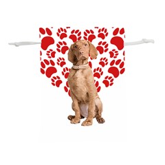 Vizsla Gifts T- Shirt Cool Vizsla Valentine Heart Paw Vizsla Dog Lover Valentine Costume T- Shirt Lightweight Drawstring Pouch (l) by maxcute