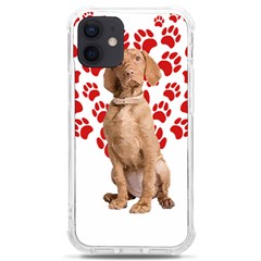 Vizsla Gifts T- Shirt Cool Vizsla Valentine Heart Paw Vizsla Dog Lover Valentine Costume T- Shirt Iphone 12 Mini Tpu Uv Print Case	 by maxcute