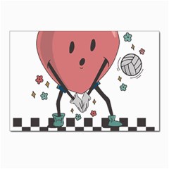 Volleyball Heart T- Shirt Retro Volleyball Valentines Day Shirt, Volleyball Is My Valentine, Volleyb Postcard 4 x 6  (pkg Of 10) by maxcute