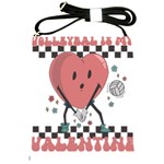 Volleyball Heart T- Shirt Retro Volleyball Valentines Day Shirt, Volleyball Is My Valentine, Volleyb Shoulder Sling Bag Front