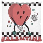 Volleyball Heart T- Shirt Retro Volleyball Valentines Day Shirt, Volleyball Is My Valentine, Volleyb Standard Premium Plush Fleece Cushion Case (Two Sides) Back