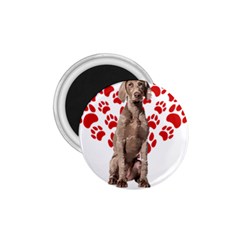 Weimaraner Gifts T- Shirt Cool Weimaraner Valentine Heart Paw Weimaraner Dog Lover Valentine Costume 1 75  Magnets by maxcute