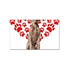 Weimaraner Gifts T- Shirt Cool Weimaraner Valentine Heart Paw Weimaraner Dog Lover Valentine Costume Sticker Rectangular (100 Pack) by maxcute