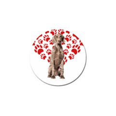 Weimaraner Gifts T- Shirt Cool Weimaraner Valentine Heart Paw Weimaraner Dog Lover Valentine Costume Golf Ball Marker (10 Pack) by maxcute