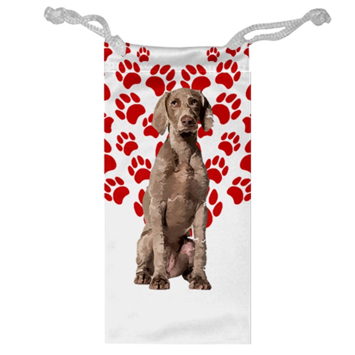 Weimaraner Gifts T- Shirt Cool Weimaraner Valentine Heart Paw Weimaraner Dog Lover Valentine Costume Jewelry Bag