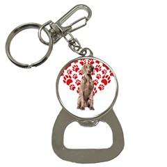 Weimaraner Gifts T- Shirt Cool Weimaraner Valentine Heart Paw Weimaraner Dog Lover Valentine Costume Bottle Opener Key Chain by maxcute