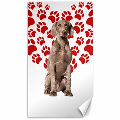 Weimaraner Gifts T- Shirt Cool Weimaraner Valentine Heart Paw Weimaraner Dog Lover Valentine Costume Canvas 40  X 72  by maxcute