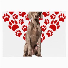 Weimaraner Gifts T- Shirt Cool Weimaraner Valentine Heart Paw Weimaraner Dog Lover Valentine Costume Large Glasses Cloth by maxcute