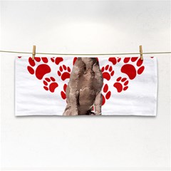 Weimaraner Gifts T- Shirt Cool Weimaraner Valentine Heart Paw Weimaraner Dog Lover Valentine Costume Hand Towel by maxcute