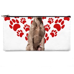 Weimaraner Gifts T- Shirt Cool Weimaraner Valentine Heart Paw Weimaraner Dog Lover Valentine Costume Pencil Case by maxcute