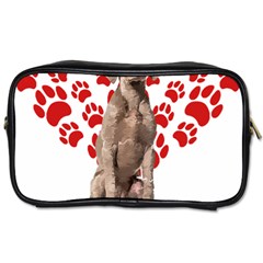 Weimaraner Gifts T- Shirt Cool Weimaraner Valentine Heart Paw Weimaraner Dog Lover Valentine Costume Toiletries Bag (two Sides) by maxcute