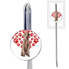 Weimaraner Gifts T- Shirt Cool Weimaraner Valentine Heart Paw Weimaraner Dog Lover Valentine Costume Book Mark by maxcute